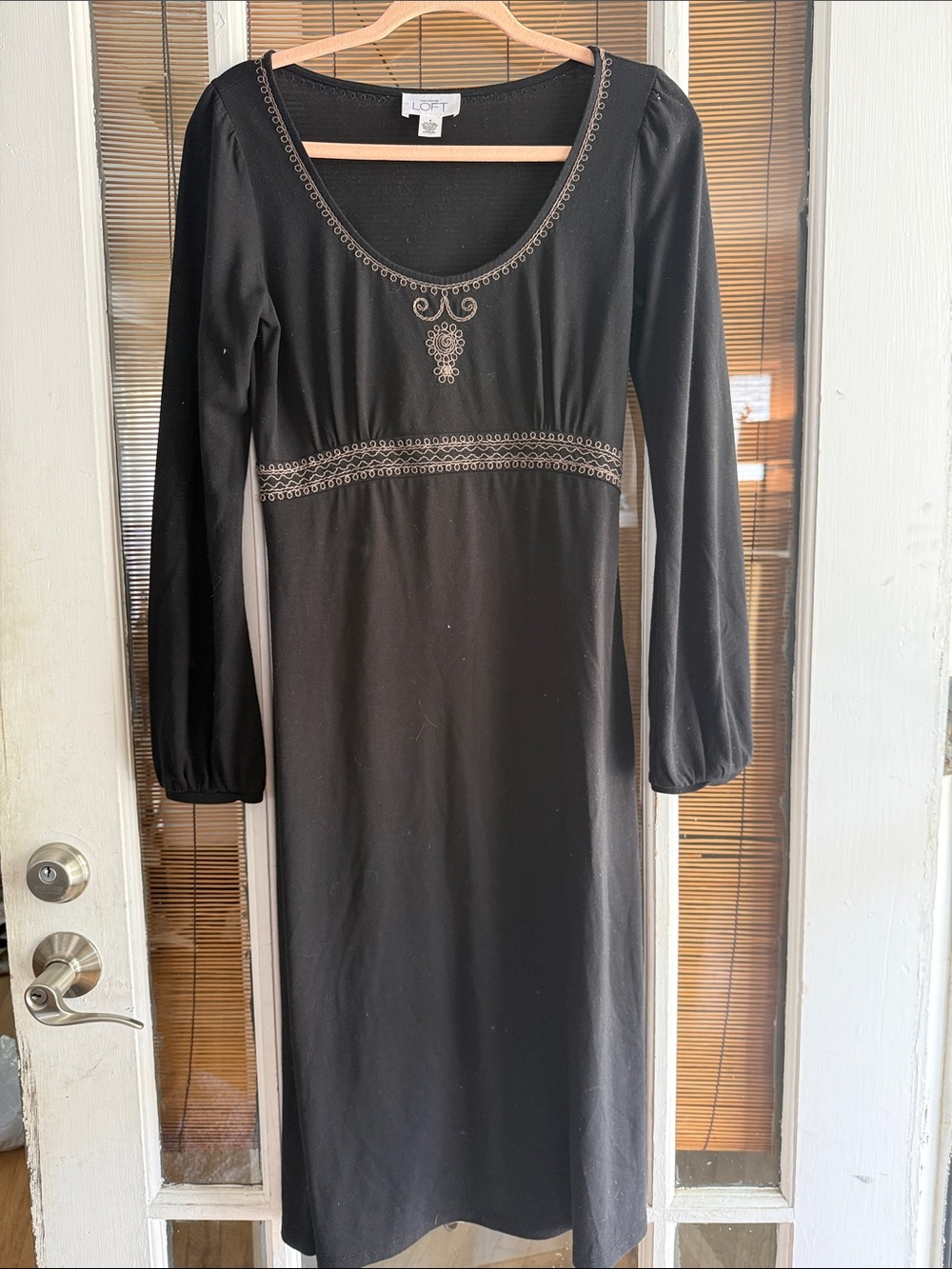 Ann Taylor Loft Witchy Vibes Cottage Core Embroidered Dress EUC